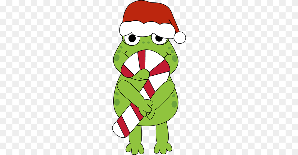 Christmas Frog With Candy Cane Clip Art Clip Art, Elf, Dynamite, Weapon Free Transparent Png