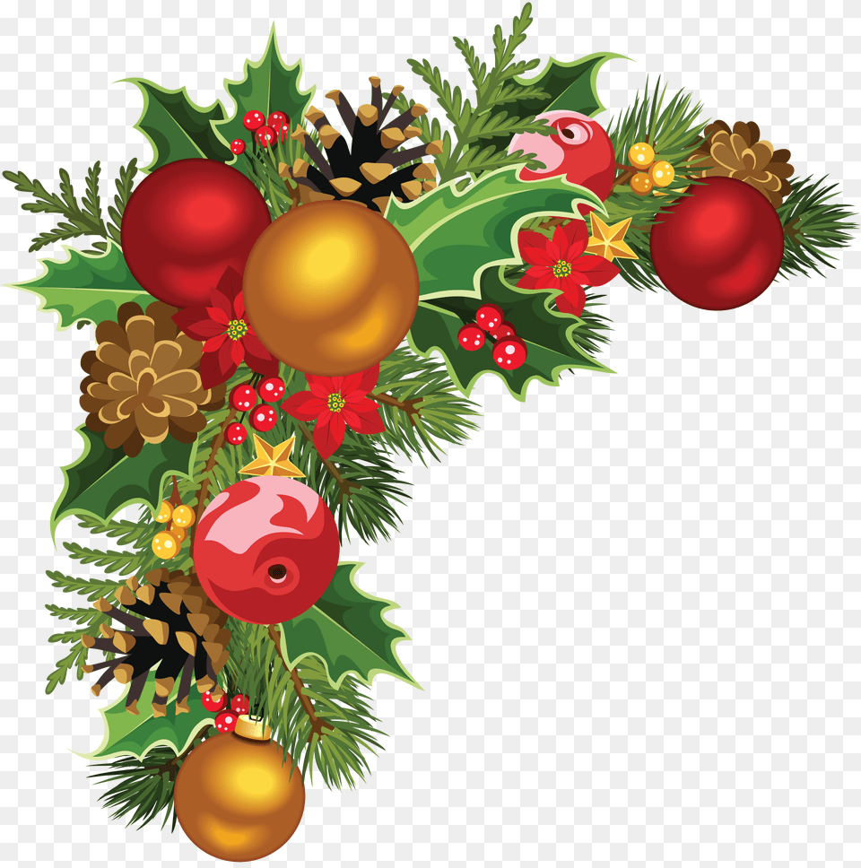 Christmas Garland, Art, Graphics, Floral Design, Pattern Free Png Download
