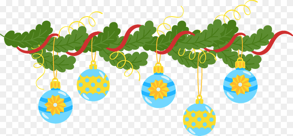 Christmas Garland Clipart, Accessories, Earring, Jewelry, Art Free Png