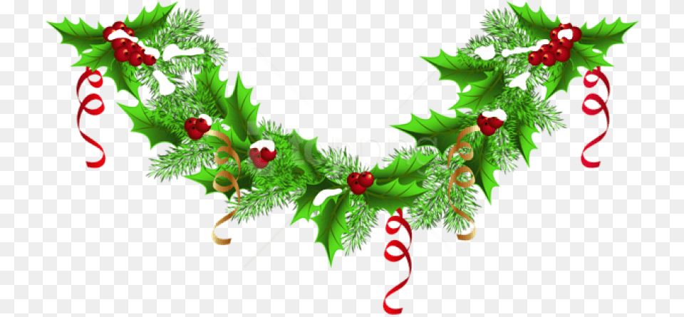 Christmas Garland Clipart Vector Christmas Border Transparent Background, Pattern, Green, Accessories Png