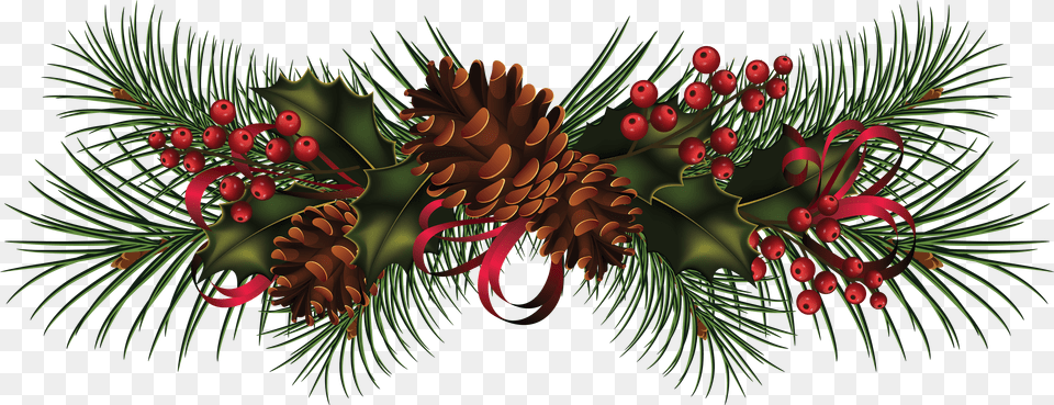 Christmas Garland Svg Library Files Pine Needles And Cones Christmas, Accessories, Plant, Pattern, Tree Free Png