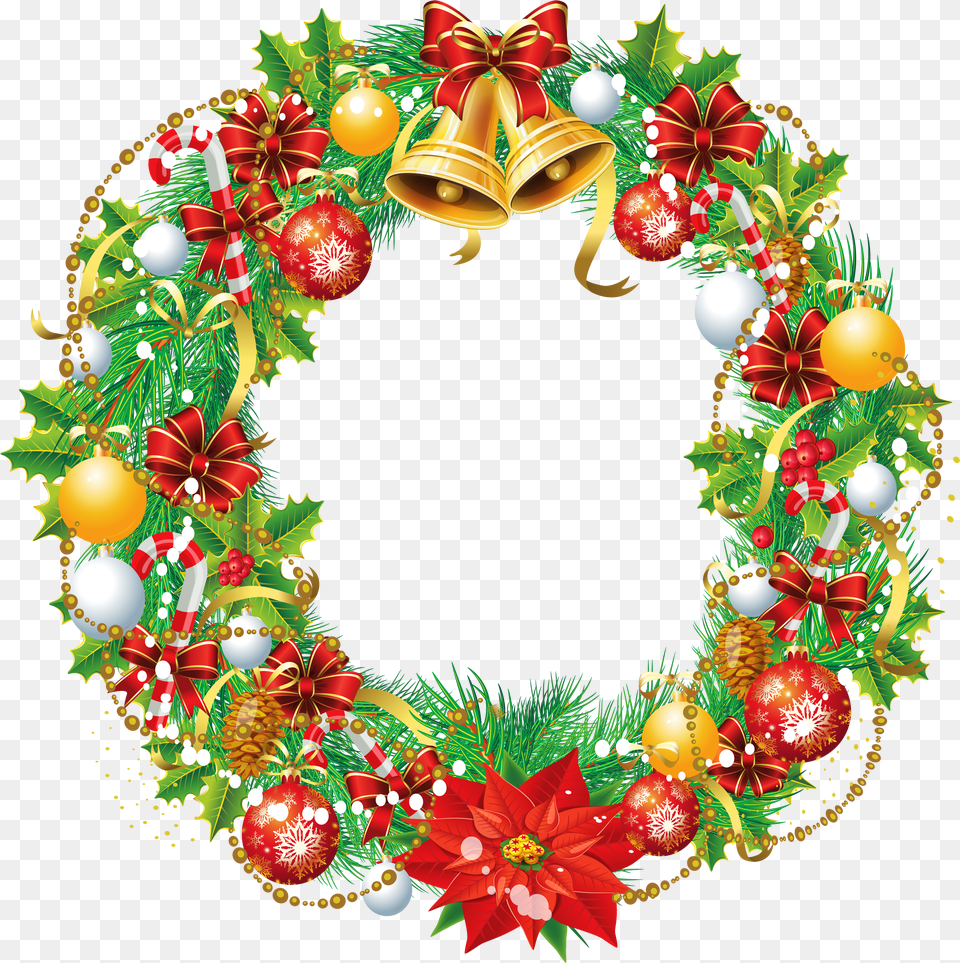 Christmas Garland Transparent Hd Transparent Background Christmas Wreath Cartoon Free Png