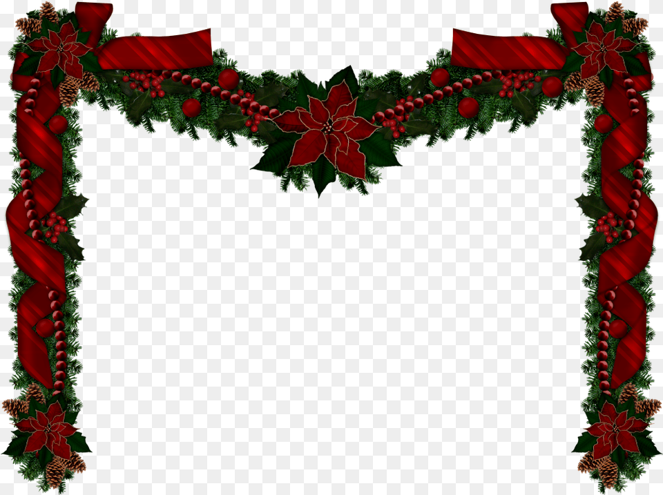 Christmas Garlands Christmas Clipart Rustic Christmas Christmas Garland Clipart Transparent, Art, Floral Design, Graphics, Pattern Free Png