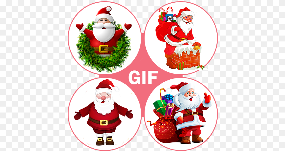 Christmas Gif Stickers Google Play Transparent Background Santa Claus Clipart, Elf, Baby, Person, Outdoors Free Png Download