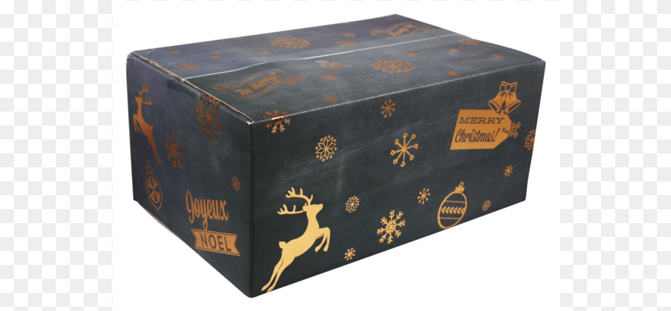 Christmas Gift Box Joyeux Corrugated Cardboard 55x39x30cm Kerstpakket Dozen, Carton, Pottery Free Png