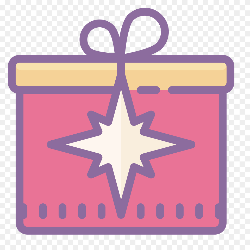 Christmas Gift Icon, Cross, Symbol, Star Symbol Free Png
