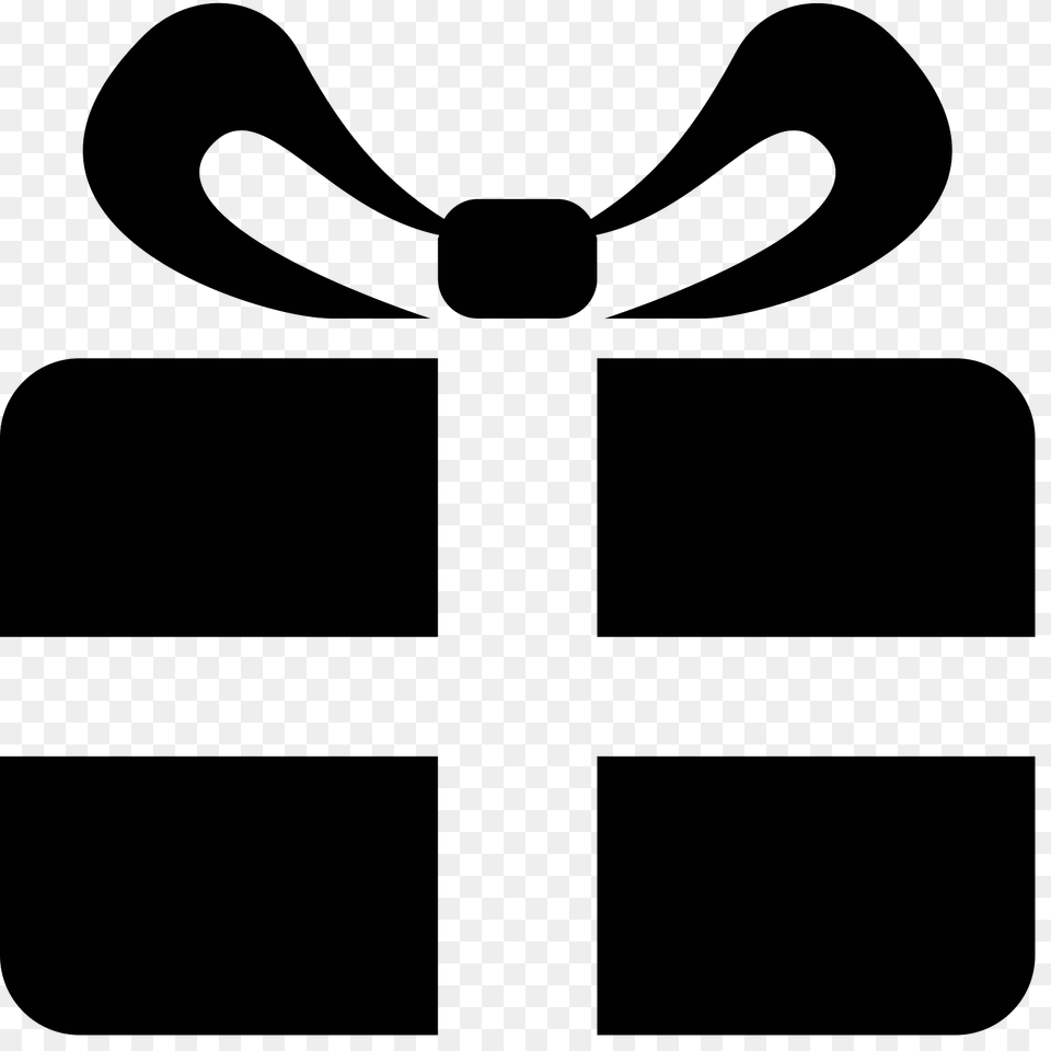 Christmas Gift Icon, Gray Png Image