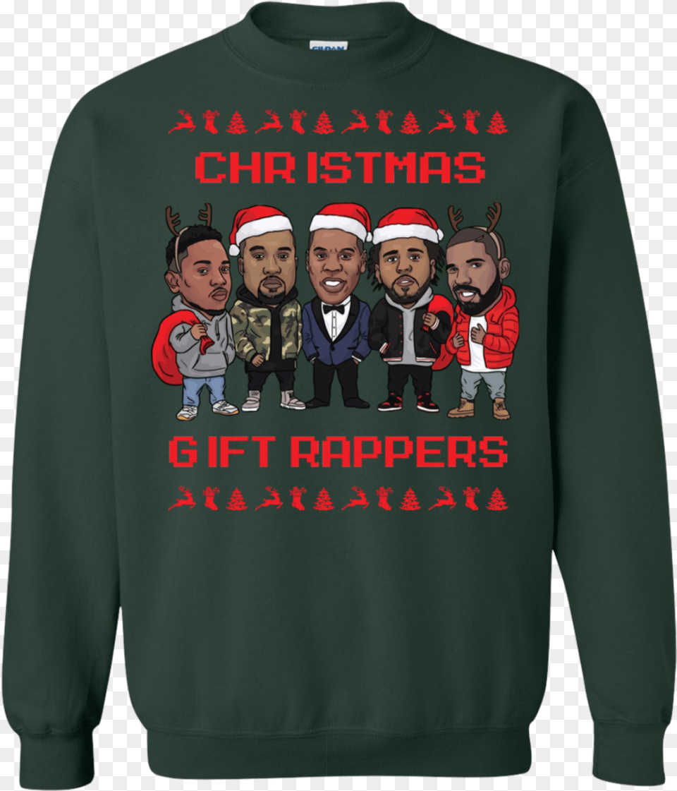 Christmas Gift Rappers Wrappers J Cole Jay Z Kendrick Rapper Ugly Christmas Sweater, Sweatshirt, Knitwear, Hoodie, Clothing Free Png Download