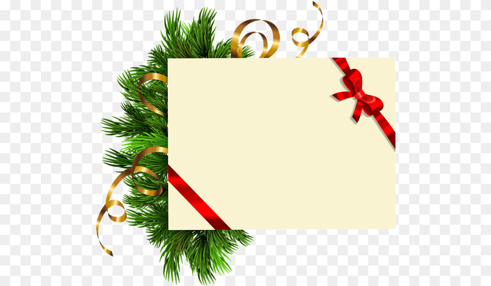 Christmas Gift Tag Transparent Library Christmas Gift Card Border, Plant, Tree, Envelope, Mail Free Png Download