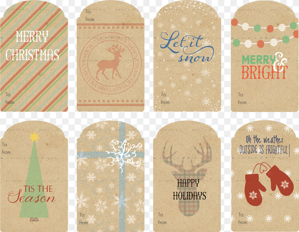 Christmas Gift Tags Banner Black And White Wood Free Png Download