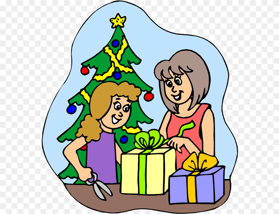 Christmas Gift Wrapping Clipart, Baby, Person, Face, Head Free Transparent Png