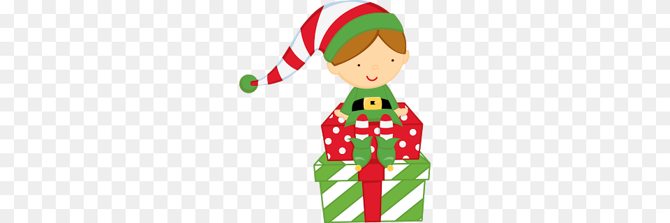 Christmas Gifts And Boy Elf Clip Art Clip Art, Baby, Person, Face, Head Free Png Download