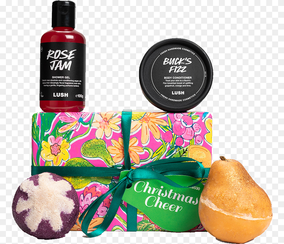 Christmas Gifts Christmas Cheer Lush, Bottle, Food, Fruit, Pear Free Transparent Png