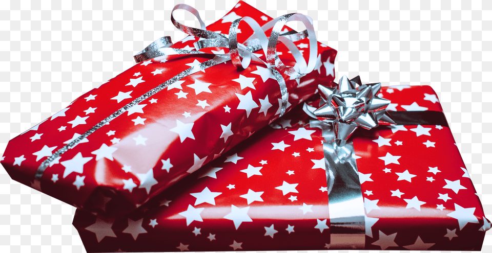 Christmas Gifts Red And Stars, Gift Free Transparent Png