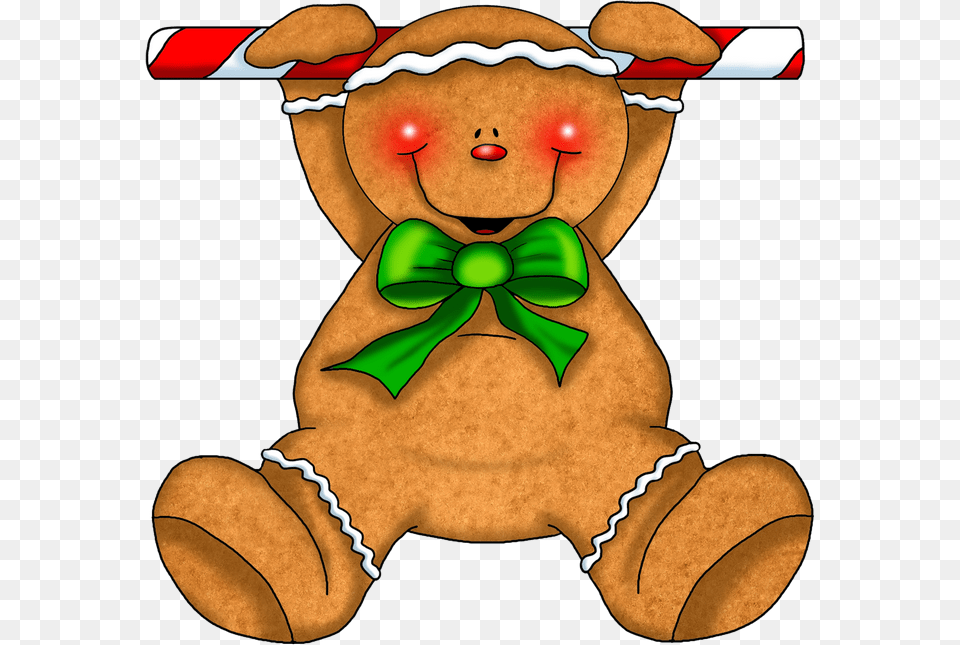 Christmas Gingerbread, Food, Sweets, Teddy Bear, Toy Png Image