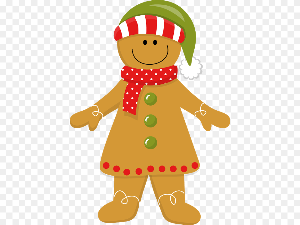 Christmas Gingerbread Girl, Sweets, Food, Winter, Snowman Free Png Download