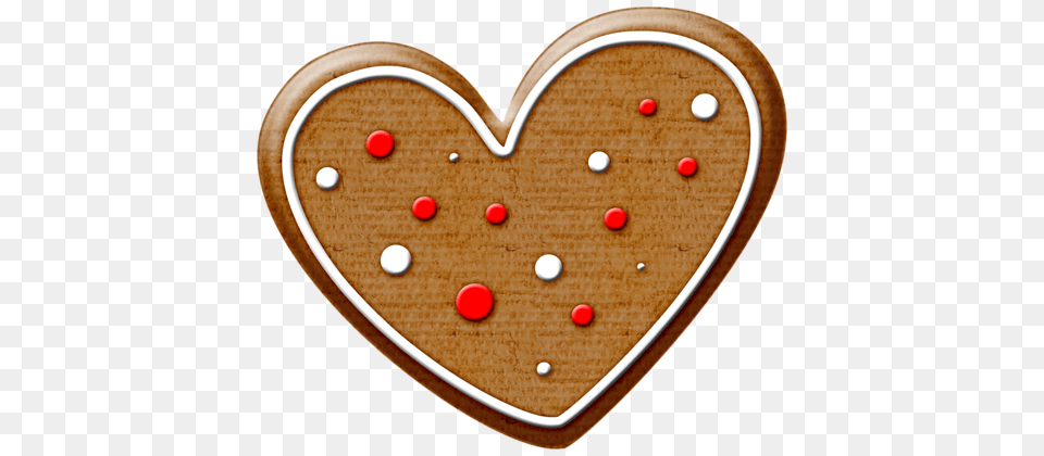 Christmas Gingerbread Heart Cookie Clip Art Clip Art, Food, Sweets Free Png