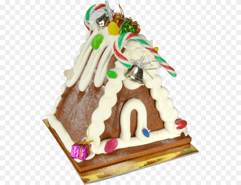 Christmas Gingerbread House, Birthday Cake, Cake, Cream, Dessert Free Png Download