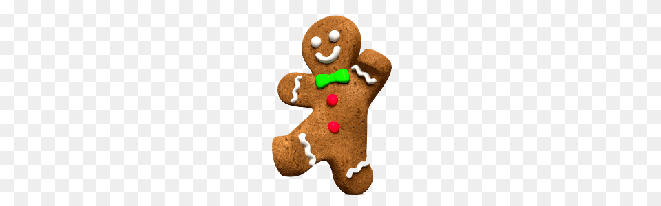 Christmas Gingerbread Man Running Transparent Bkgd, Cookie, Food, Sweets Png Image