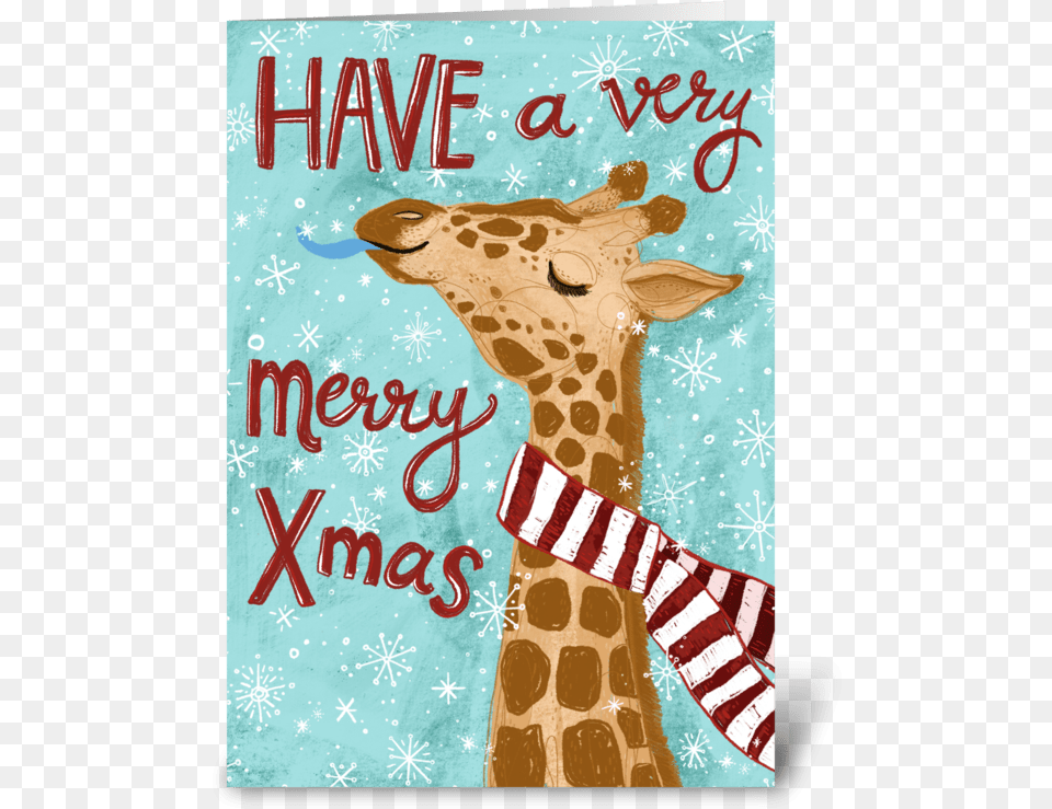 Christmas Giraffe Giraffe Merry Christmas Wishes, Animal, Mammal, Wildlife, Zebra Png