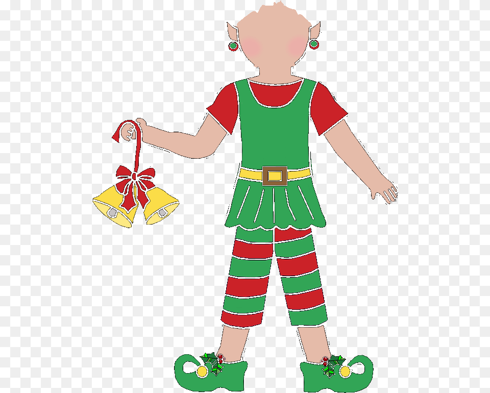 Christmas Girl Elf Illustration, Baby, Person, Clothing, Footwear Free Png Download