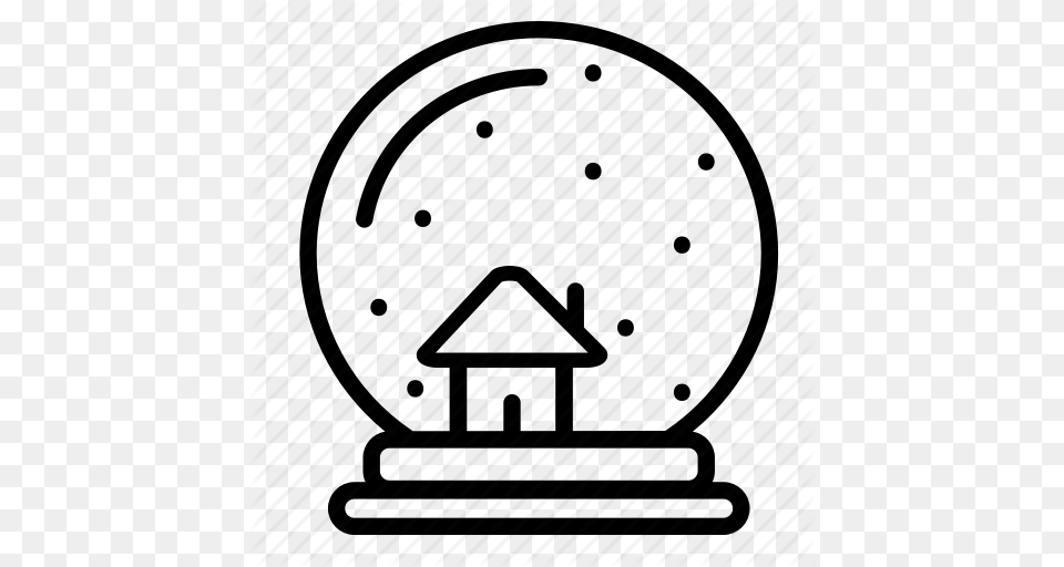 Christmas Globe Holiday House Snow White Winter Icon, Sphere Png Image