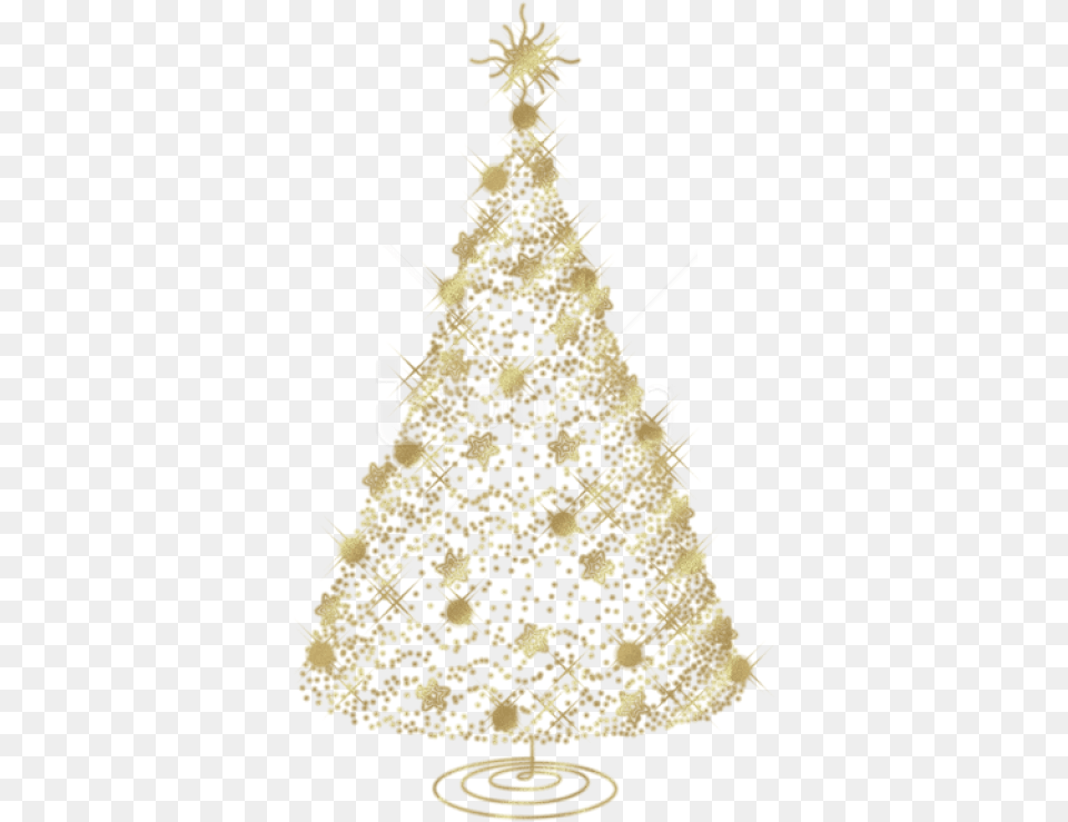 Christmas Gold Tree Christmas Tree With No Background, Christmas Decorations, Festival, Christmas Tree, Plant Free Png Download