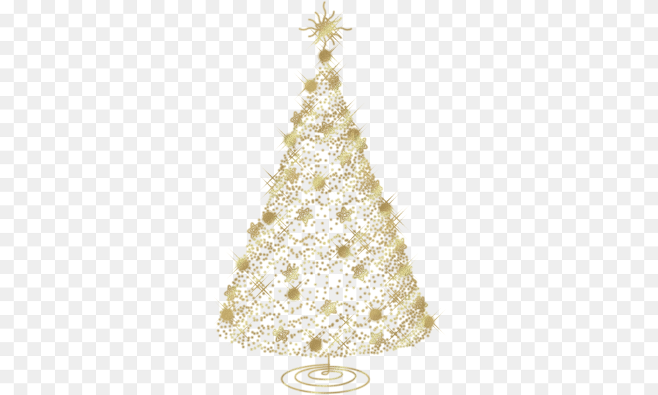 Christmas Gold Tree Clipart Transparent Background Gold Christmas Tree Clipart, Festival, Christmas Decorations, Christmas Tree, Plant Png