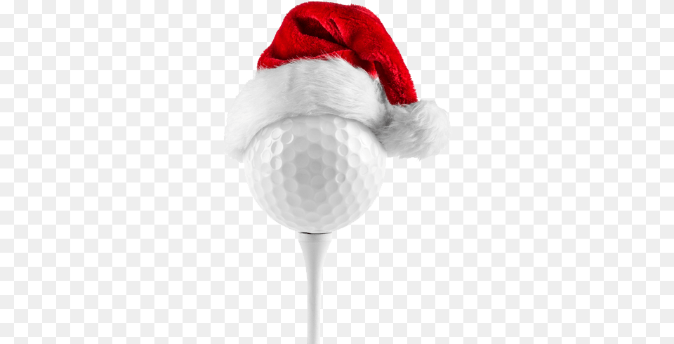 Christmas Golf Ball Baseball With Santa Hat, Golf Ball, Sport, Baby, Person Png Image