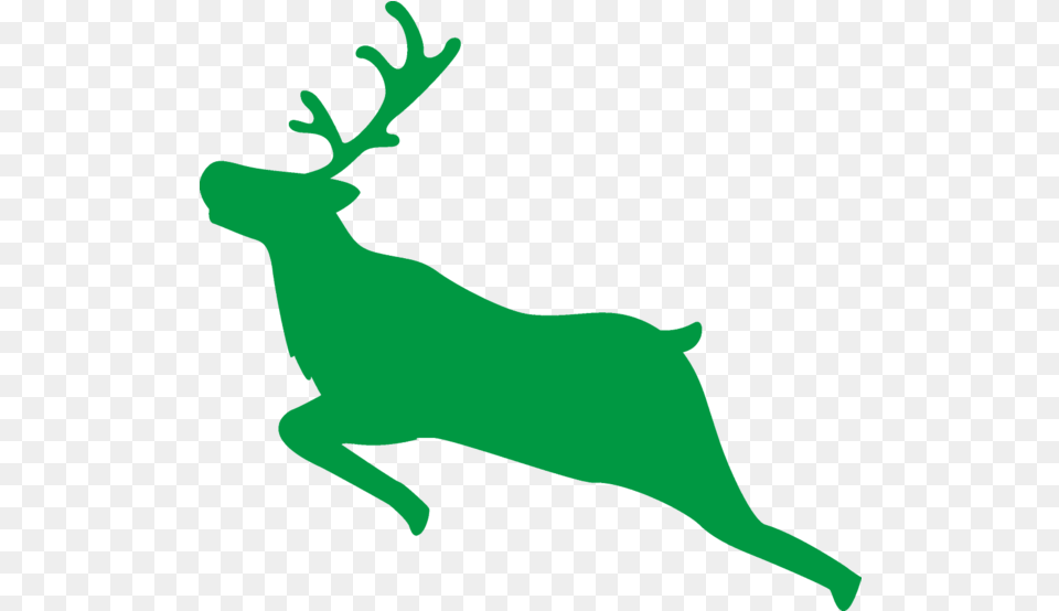 Christmas Green Deer Reindeer For Elk, Animal, Mammal, Wildlife, Baby Free Png