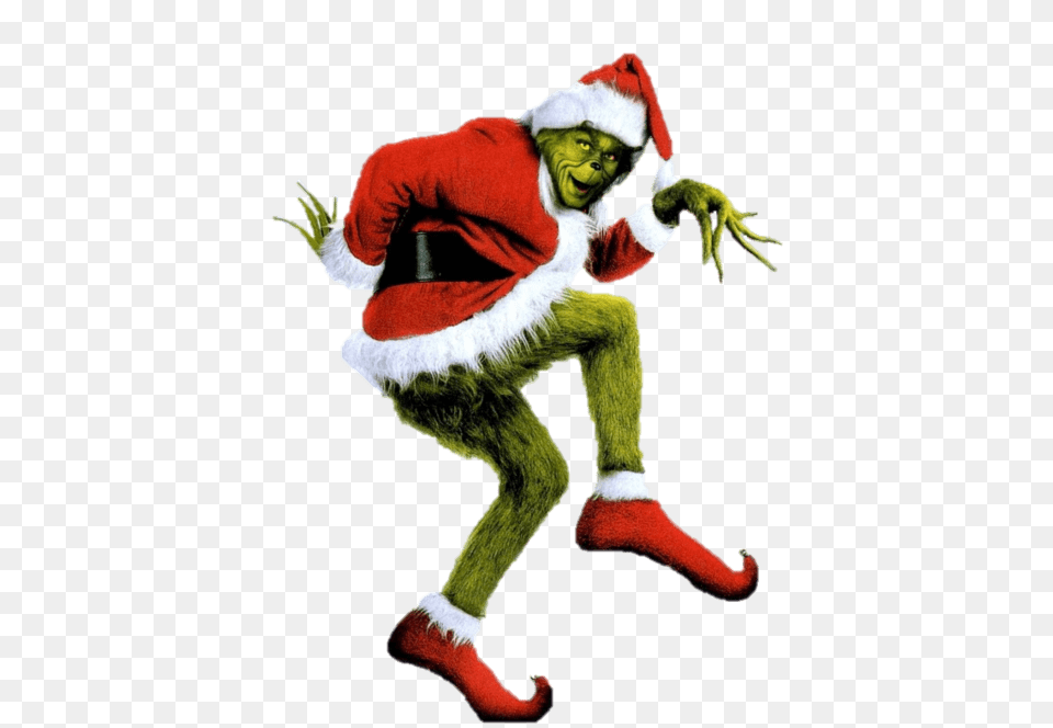 Christmas Grinch Santa Claus, Person, Elf, Clothing, Hosiery Png Image