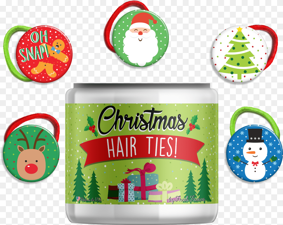 Christmas Hairties With Jar Christmas Day, Food, Ketchup, Accessories Free Png