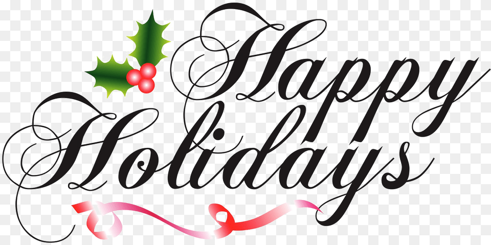 Christmas Happy Holidays Free Happy Holidays Clip Art, Text, Handwriting, Dynamite, Weapon Png