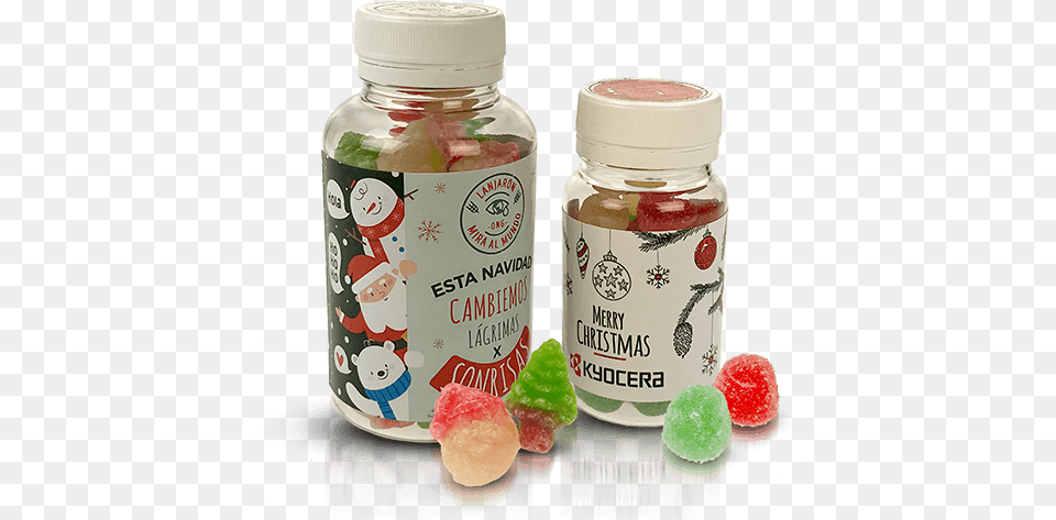 Christmas Happy Pills Strawberry, Jar, Food, Jelly, Sweets Free Png Download