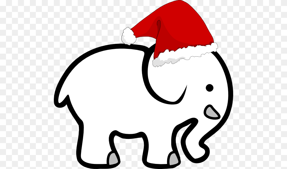 Christmas Hat Clip Art, Animal, Elephant, Mammal, Wildlife Png