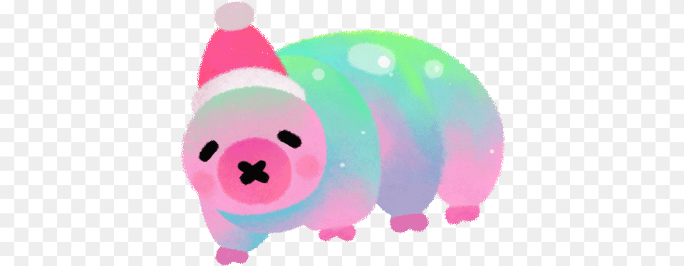 Christmas Hat Gif Christmas Christmashat Cute Discover U0026 Share Gifs Tardigrade Party Gif, Piggy Bank, Face, Head, Person Free Png Download