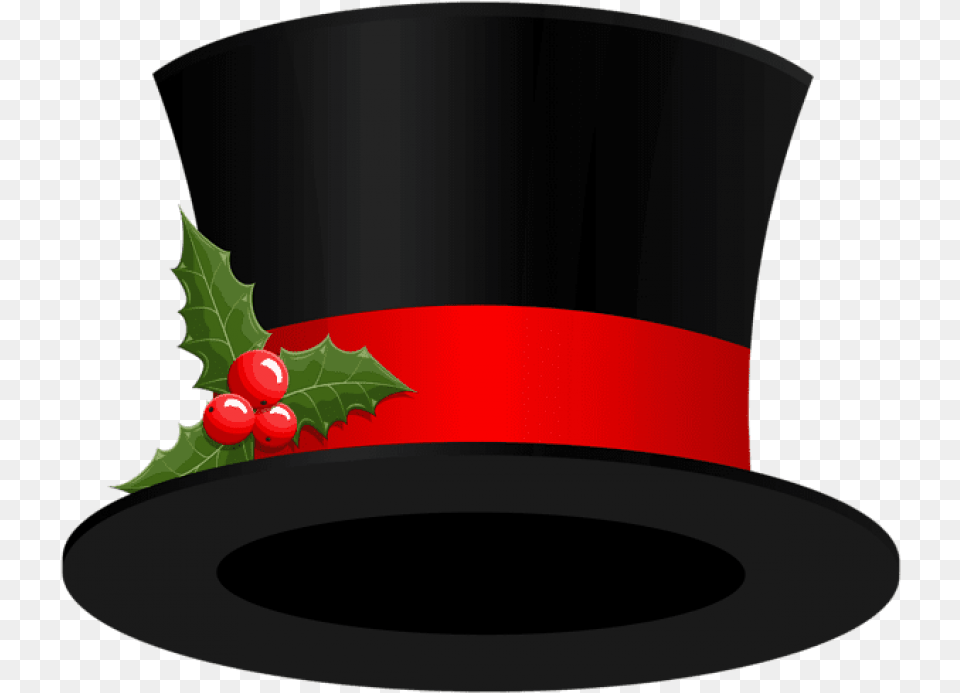 Christmas Hat Transparent Christmas Top Hat Free Christmas Top Hat, Leaf, Plant, Clothing, Disk Png Image