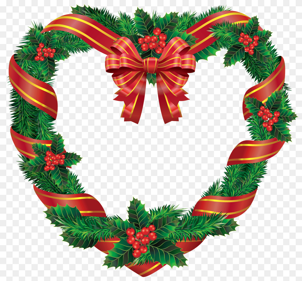 Christmas Heart Clipart Free Transparent Png