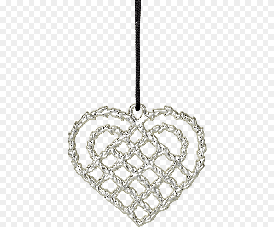 Christmas Heart H7 Silver Plated Karen Blixen Karen Blixen Julepynt Slv, Accessories, Chandelier, Jewelry, Lamp Free Png