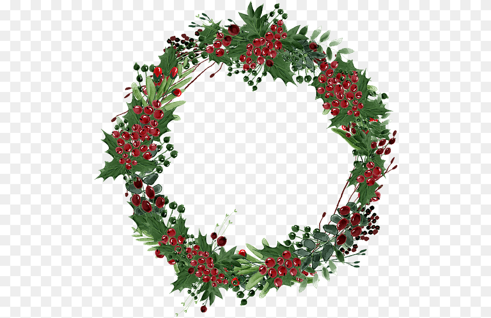 Christmas Holiday, Wreath, Plant Free Png Download