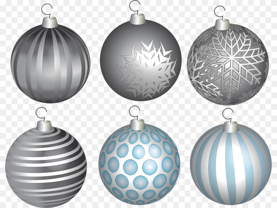 Christmas Holiday Ball Tree Ornament Winter Xmas, Accessories, Earring, Jewelry, Silver Png