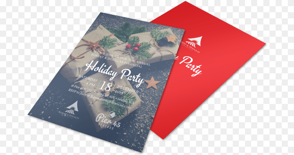 Christmas Holiday Party Flyer Template Flyer, Advertisement, Poster, Business Card, Paper Png Image