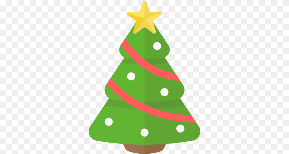 Christmas Holiday Tree Xmas Icon Flat Christmas Icon, Christmas Decorations, Festival Free Png Download