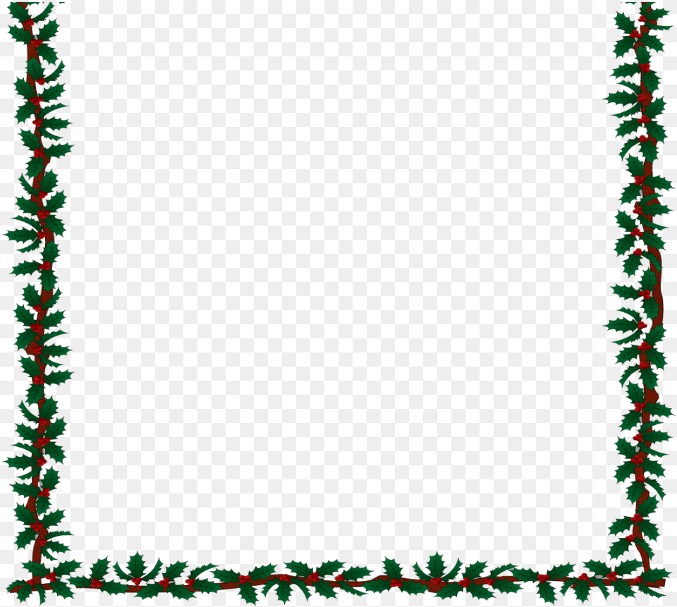 Christmas Holly Border Clipart Christmas Frame For Word Document, Home Decor, Rug, Art, Floral Design Png Image
