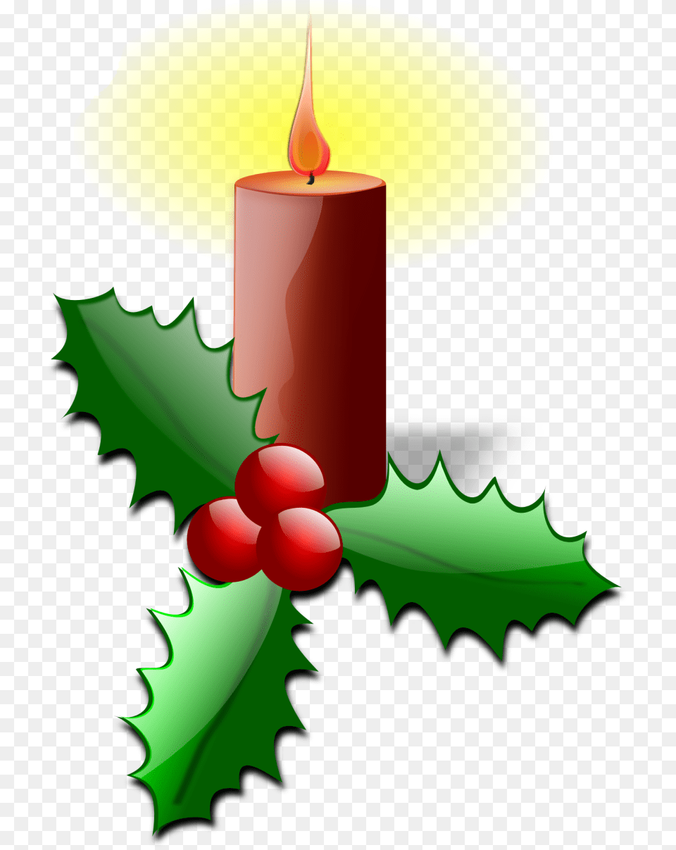 Christmas Holly Clip Art, Candle, Dynamite, Weapon Free Transparent Png