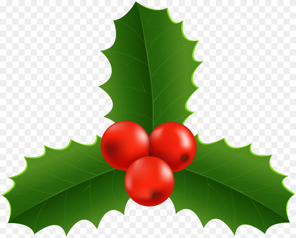 Christmas Holly Clip Art, Food, Fruit, Leaf, Plant Free Png Download