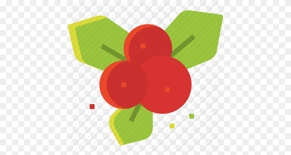 Christmas Holly Leaf Mistletoe Ornaments Tree Icon, Food, Fruit, Plant, Produce Free Png Download