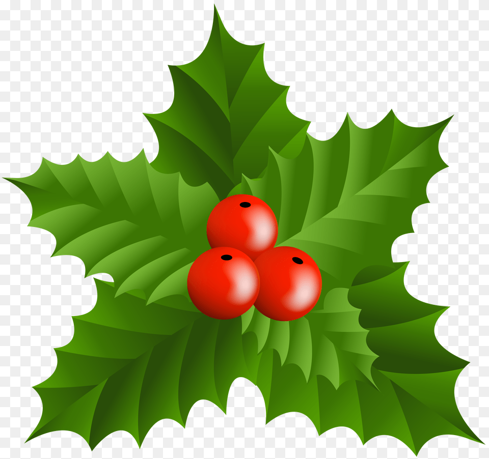 Christmas Holly Mistletoe Clip, Food, Fruit, Leaf, Plant Free Png Download