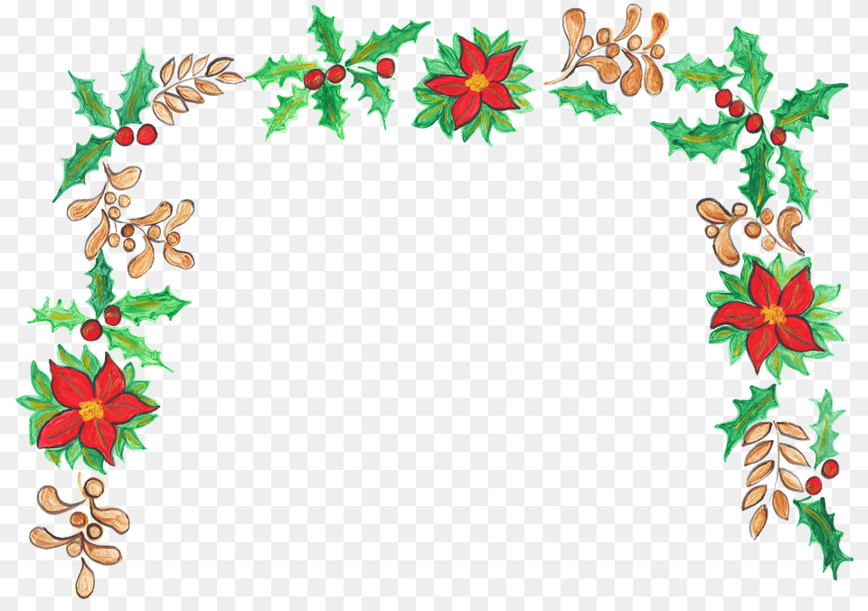 Christmas Holly Mistletoe Vector Graphic On Pixabay Floral, Pattern, Plant, Art, Floral Design Png Image