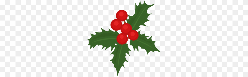 Christmas Holly Scrapbook Cute Clipart, Leaf, Plant, Food, Fruit Free Png Download